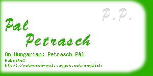 pal petrasch business card